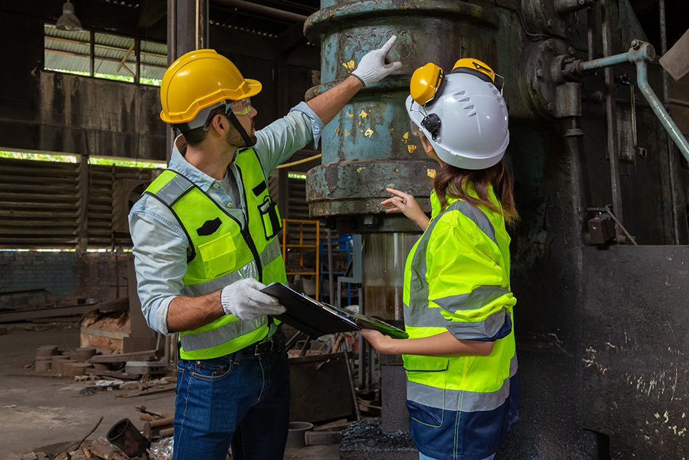 65ef9ecc96be204d3380cdc6 two engineers in a steel mill consult the size of 2023 11 27 05 12 20 utc