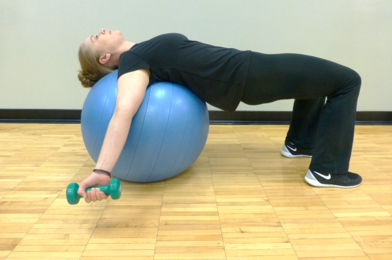 Shoulder 6 physioball chest stretch