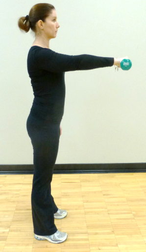 Shoulder 14 anterior raises exercise