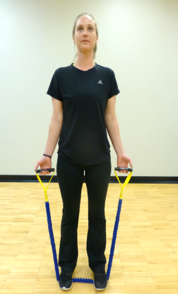 bicep curl with tubing exercise