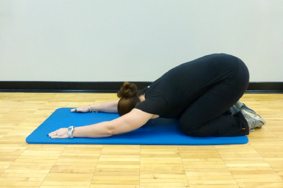 child pose stretch
