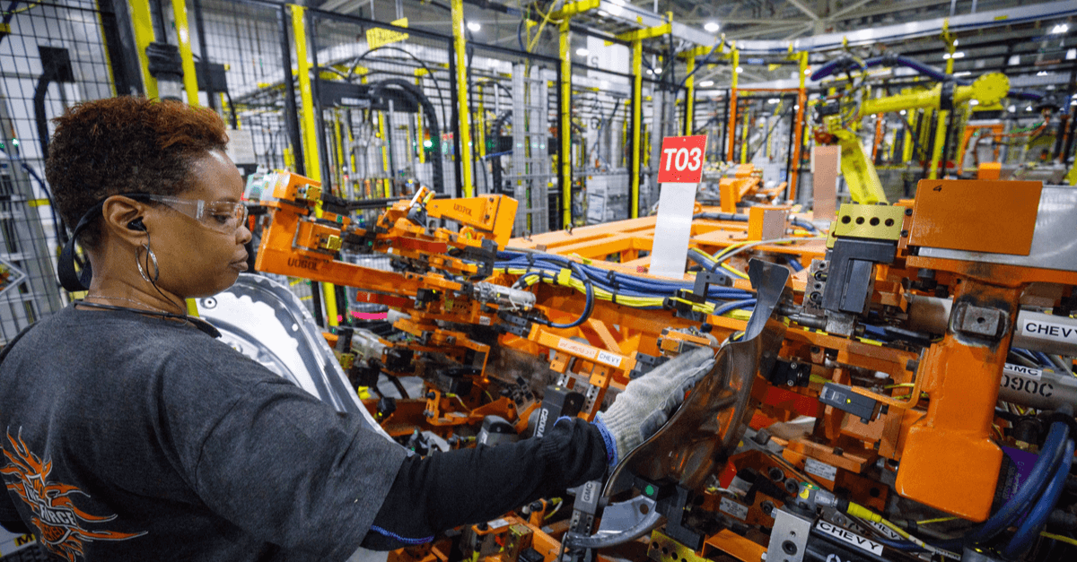 lady working on a machine