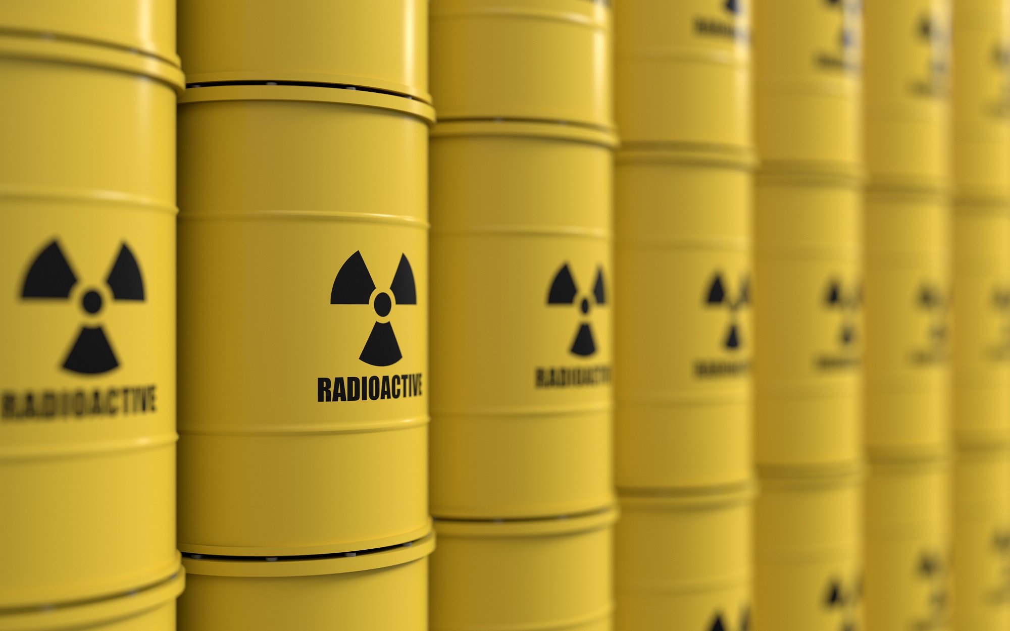 Safety in the Oil and Gas Industry 2 radioactive barrels stacked