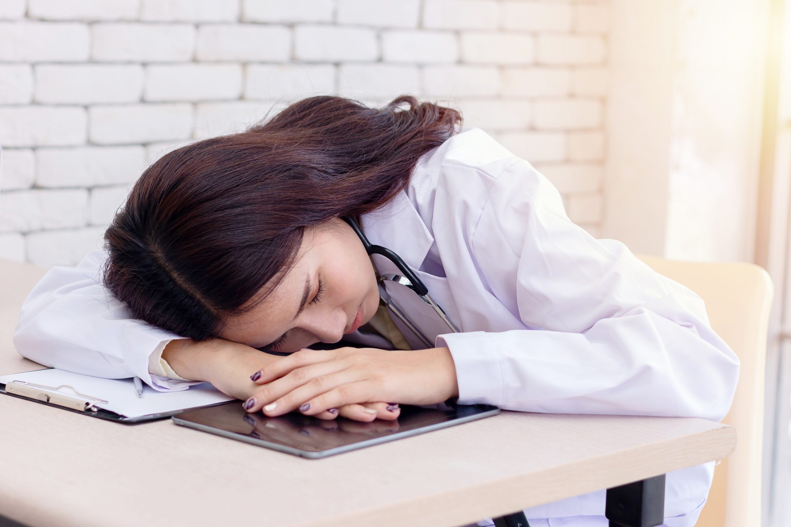 nurse student sleeping